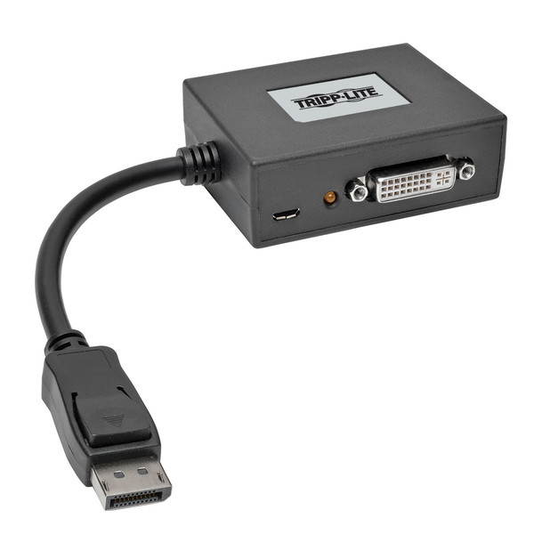 Tripp Lite 2-Port DisplayPort 1.2 to DVI Multi-Stream Transport (MST) Hub, 1920 x 1080 (1080p)