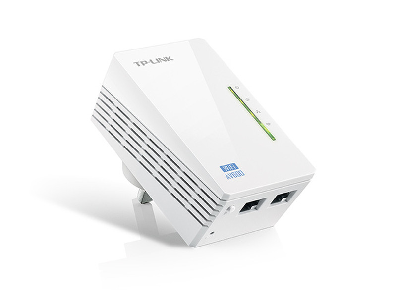 TP-LINK AV600 600Мбит/с Подключение Ethernet Wi-Fi Белый 1шт PowerLine network adapter