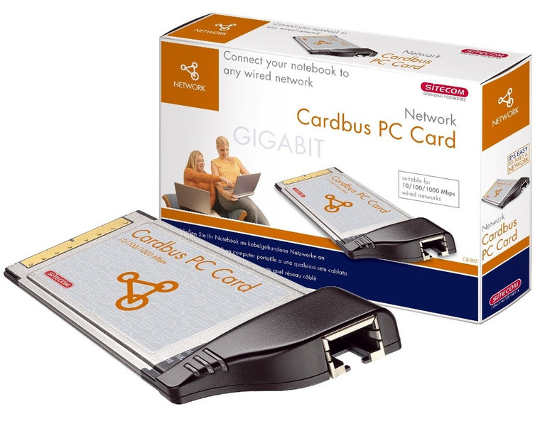 Sitecom Network CardBus GigaLAN 10/100/1000 1Мбит/с сетевая карта