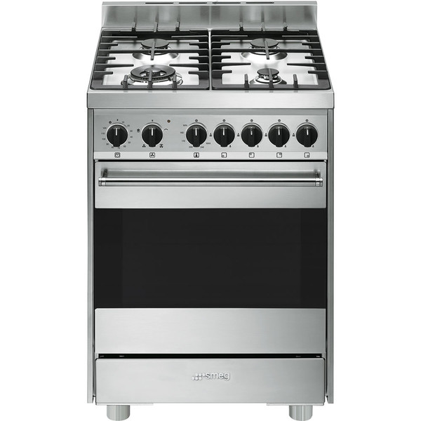 Smeg B6GVXI9 Freestanding Gas hob A Stainless steel cooker