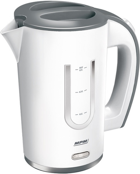MPM MCZ-54 0.5л 1000Вт Серый, Белый электрический чайник