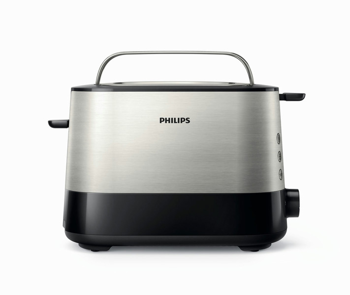 Philips Viva Collection HD2637/90 2slice(s) Black,Stainless steel toaster