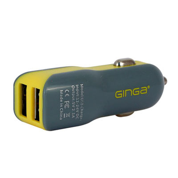Ginga GIN16PCC2P-GA Auto Grau, Gelb Ladegerät für Mobilgerät