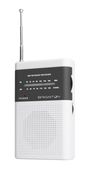 Brigmton BT-350-B Tragbar Digital Grau, Weiß Radio