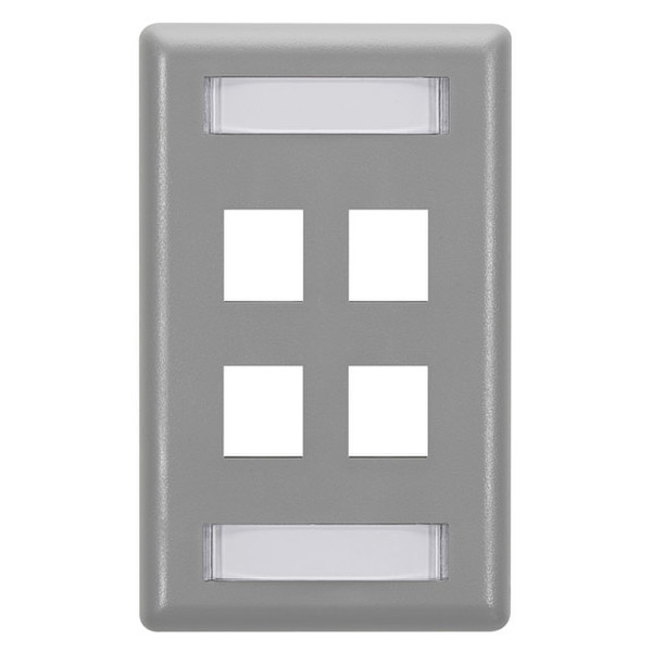 Black Box WP473 Grey switch plate/outlet cover