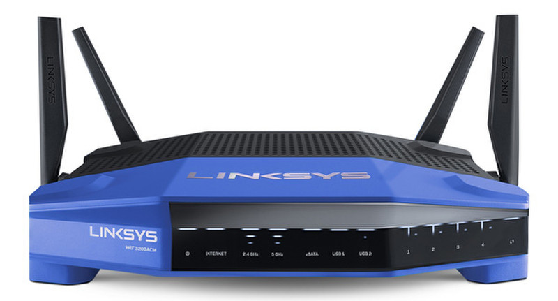 Linksys WRT3200ACM Dual-band (2.4 GHz / 5 GHz) Gigabit Ethernet Black,Blue