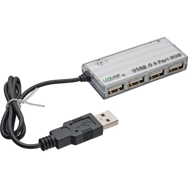 InLine 33295S USB 2.0 480Mbit/s Silber Schnittstellenhub