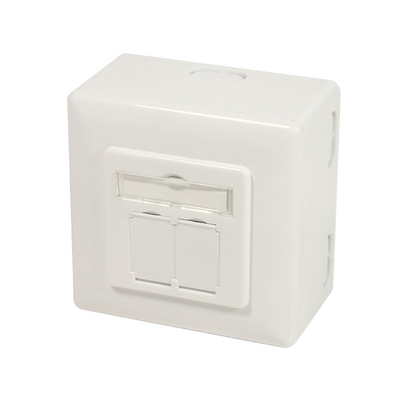 LogiLink NP0124 2 x RJ-45 White socket-outlet