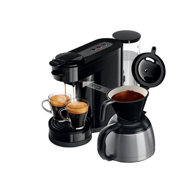 Senseo HD7892/60 Freestanding Fully-auto Pod coffee machine 1L 7cups Black coffee maker