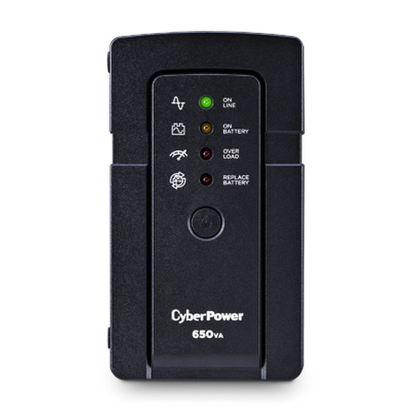 CyberPower RT650 Standby (Offline) 650VA 6AC outlet(s) Mini tower Schwarz Unterbrechungsfreie Stromversorgung (UPS)