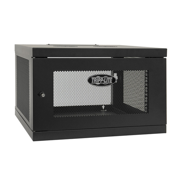 Tripp Lite SmartRack 6U Low-Profile Switch-Depth Knock-Down Wall-Mount Rack Enclosure Cabinet