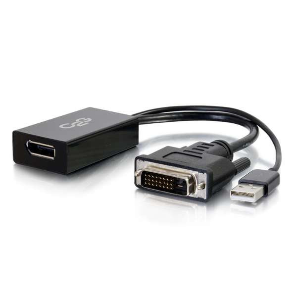 C2G 41379 DVI-D + USB DisplayPort Schwarz Videokabel-Adapter