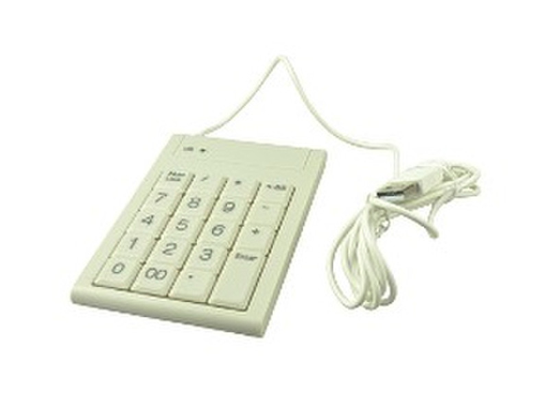 2-Power KEY2001W Универсальный USB Белый цифровая клавиатура