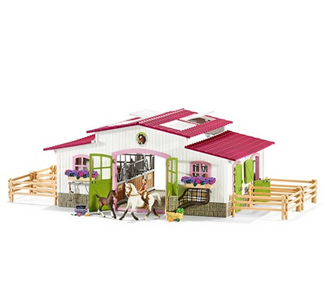 Schleich Farm Life Reiterhof mit Reiterin und Pferden Kinderspielzeugfiguren-Set
