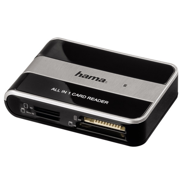 Hama 128257 USB 2.0 Black,Silver card reader