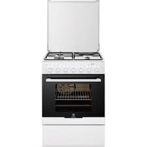 Electrolux EKM60308OW Отдельностоящий Gas hob A Черный, Белый кухонная плита