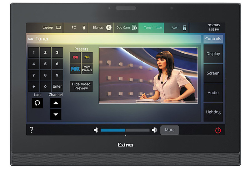 Extron TLP Pro 1720MG 17.3Zoll 1920 x 1080Pixel Multi-touch Kiosk Schwarz Touchscreen-Monitor