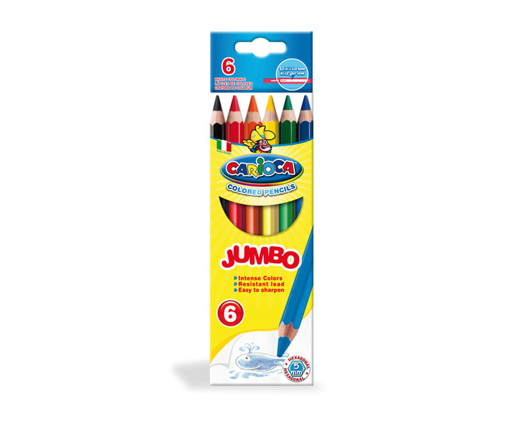 Carioca Hexagonal Jumbo Мульти 6шт цветной карандаш