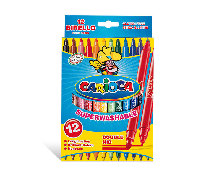 Carioca Birello Fine/Medium Multicolour 12pc(s) felt pen