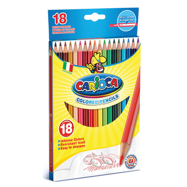 Carioca Hexagonal Мульти 18шт цветной карандаш