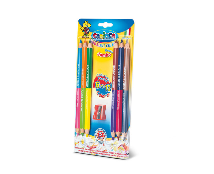 Carioca Bi-Color Multi 6pc(s) colour pencil
