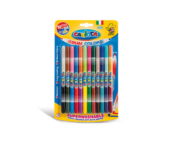 Carioca Bi-Color Medium Multicolour 12pc(s) felt pen