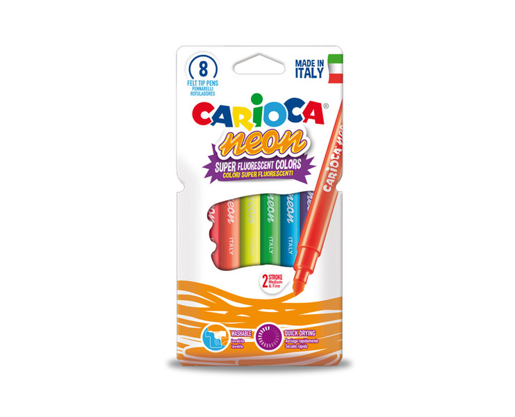 Carioca Neon Fine/Medium Разноцветный 8шт фломастер