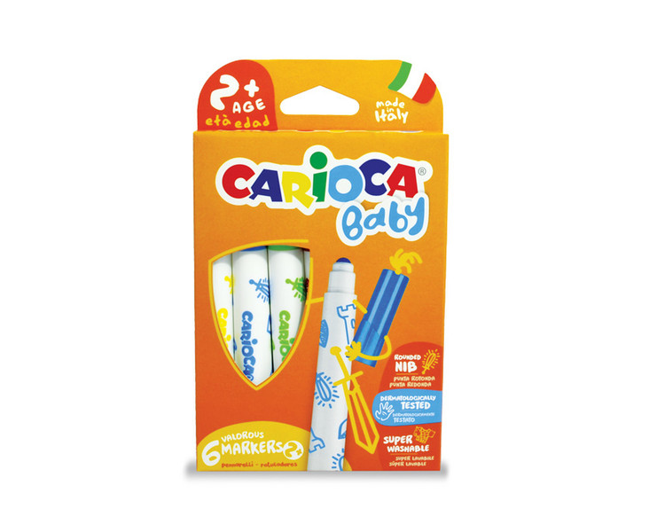 Carioca Marker 2+ Extra Bold Multicolour 6pc(s) felt pen