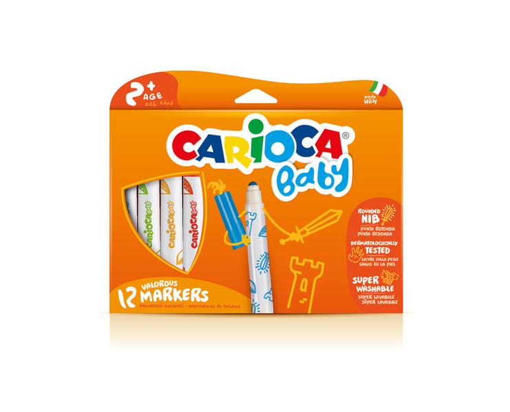 Carioca Marker 2+ Extra Bold Разноцветный 12шт фломастер