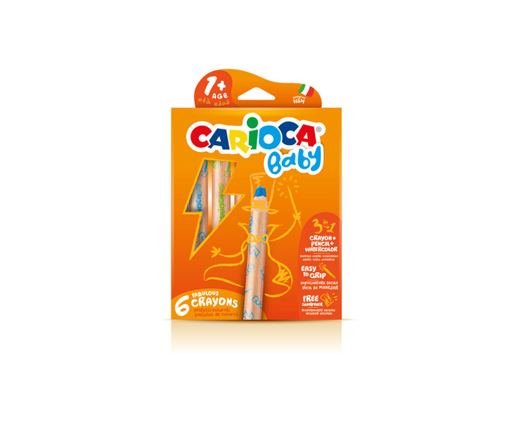 Carioca 3 in 1 Crayon 6шт