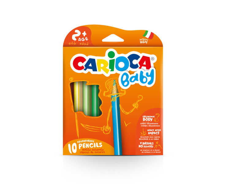 Carioca Baby Pencil Мульти 10шт цветной карандаш