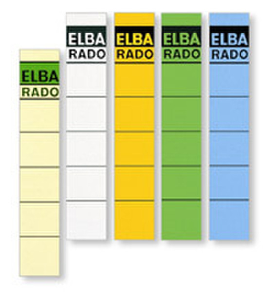 Elba Spine Label for Lever Arch Files 190 x 34 mm Buff Multicolour 10pc(s) self-adhesive label