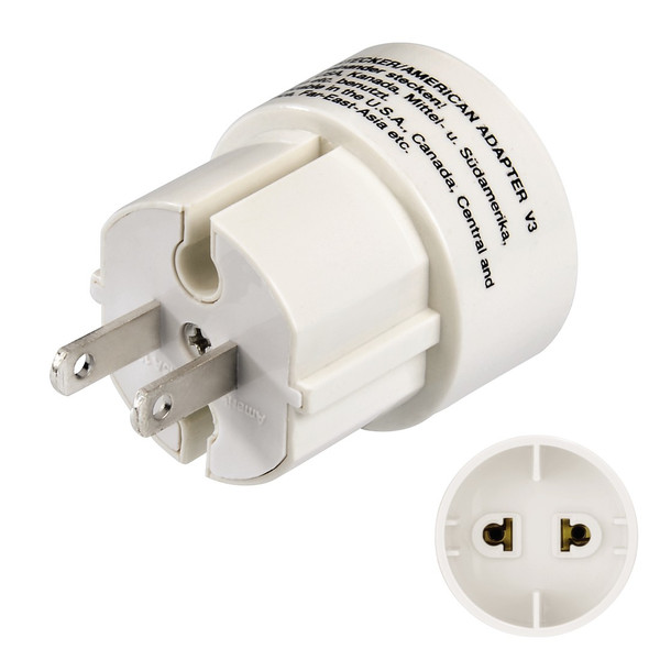 Hama 128031 Type A Type E/F hybrid White power plug adapter