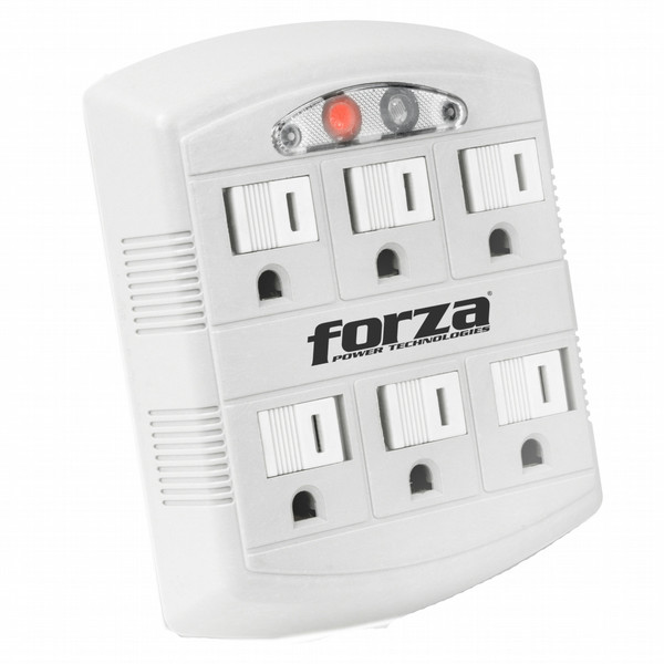 Forza Power Technologies FWT-665 6розетка(и) 125В Белый сетевой фильтр