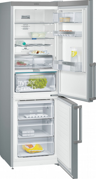 Siemens KG36NAI45 Отдельностоящий 324л A+++ Нержавеющая сталь холодильник с морозильной камерой