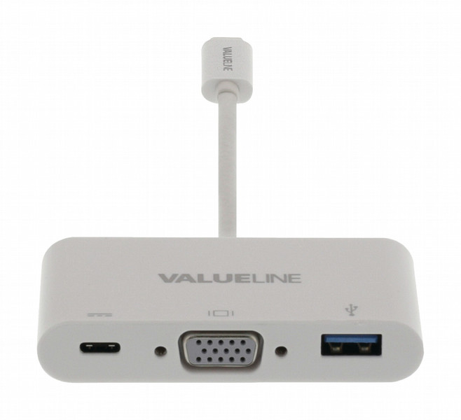 Valueline VLCP64760W02 0.2m USB C USB C + USB A + VGA Weiß Videokabel-Adapter