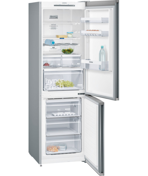 Siemens KG36NVI45 Отдельностоящий 324л A+++ Нержавеющая сталь холодильник с морозильной камерой