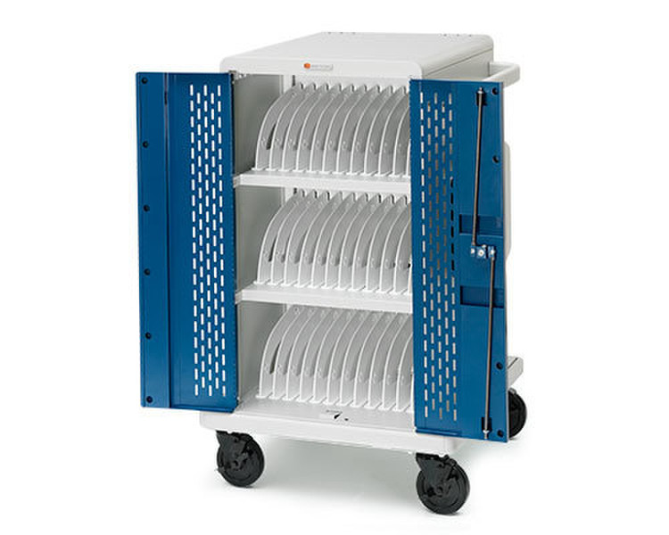 Bretford CORE36MSBP-90D Portable device management cart Синий, Белый тележки / шкаф управления портативными устройствами