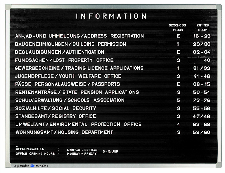 Legamaster PREMIUM information boards. 60 x 40 cm