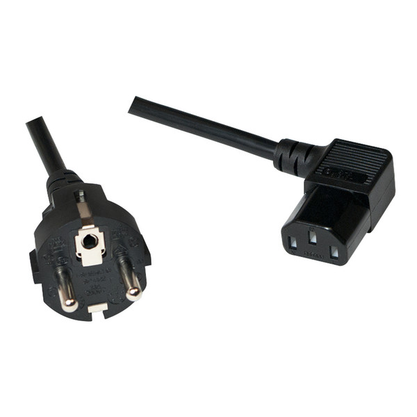 LogiLink 2m, CEE 7-7/C13 2m CEE7/7 Schuko C13 coupler Black power cable