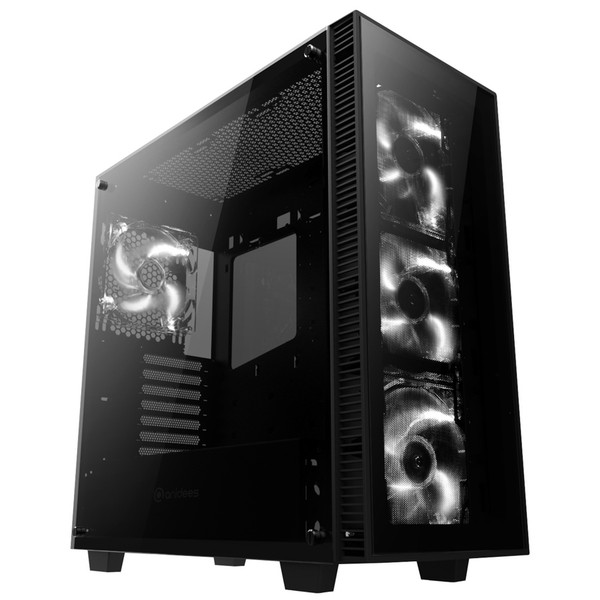 anidees AI Crystal Full-Tower Schwarz Computer-Gehäuse