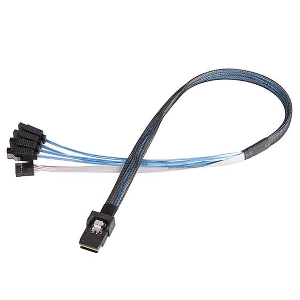 Silverstone CPS03-RE 0.5m SATA 7-pin Schwarz SATA-Kabel