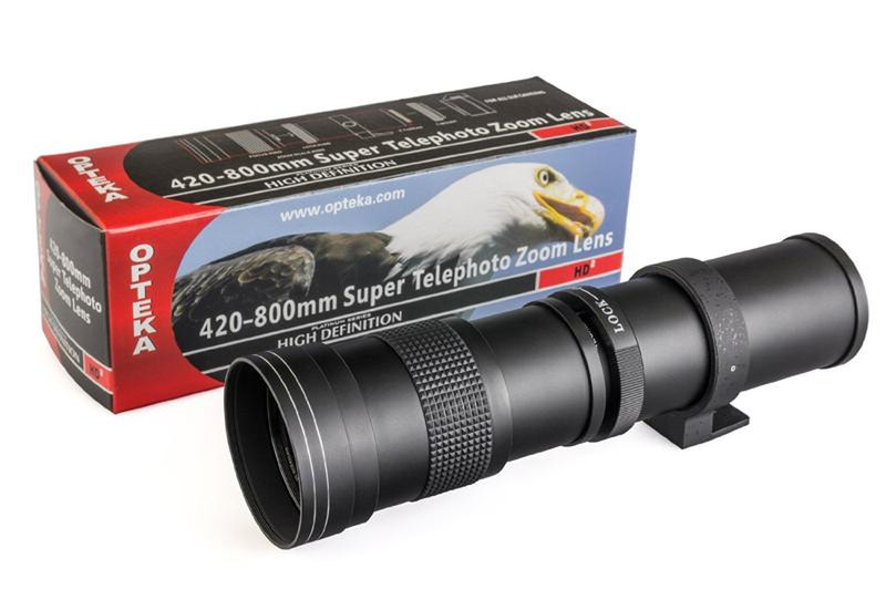 Opteka 420-800mm f/8.3-16 HD SLR Super telephoto lens Черный