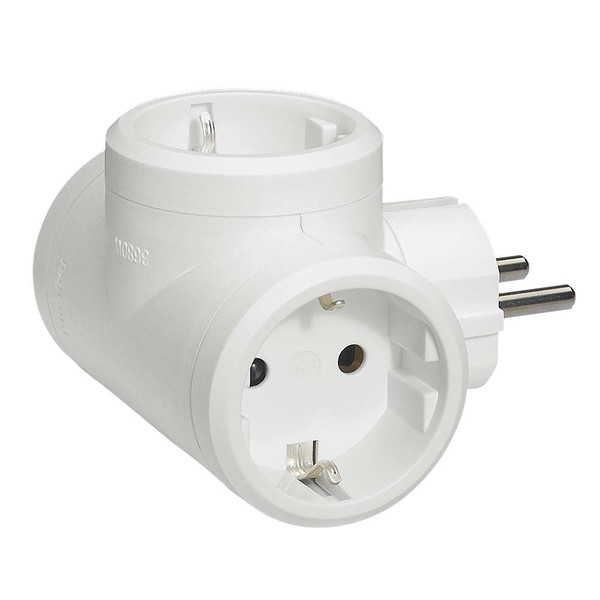 C2G 80882 Type F (Schuko) Type F (Schuko) White power plug adapter