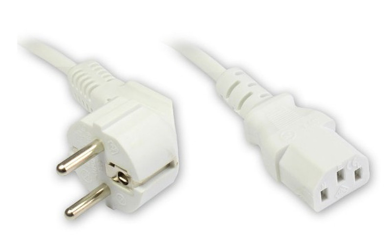 Alcasa GC-1639 1.8m CEE7/7 Schuko C13 coupler White power cable