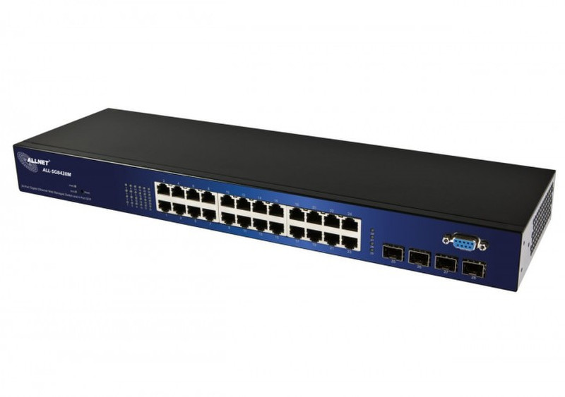 ALLNET 127211 Неуправляемый L2 Gigabit Ethernet (10/100/1000) 19U Черный