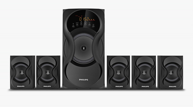 Philips SPA5161F/94 5.1channels 65W Black speaker set