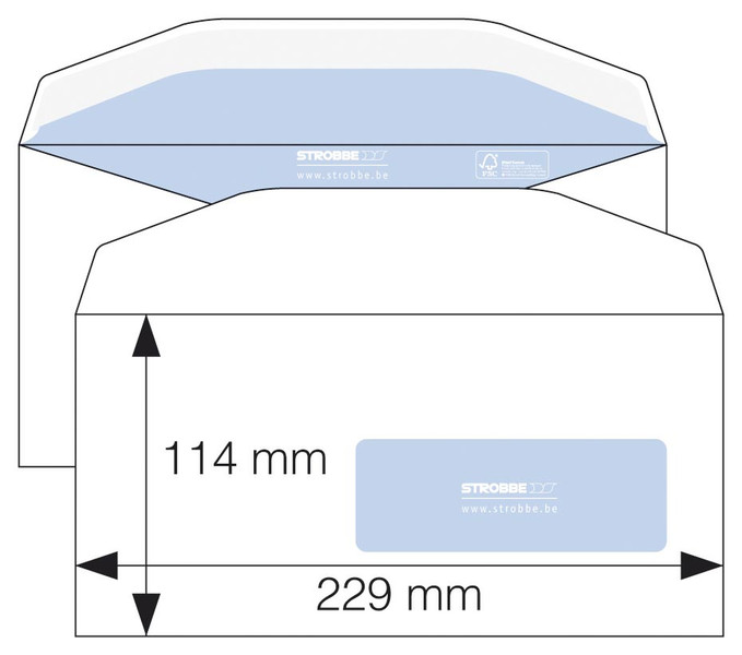 Strobbe 417052 500pc(s) C6/C5 (114 x 229 mm) window envelope