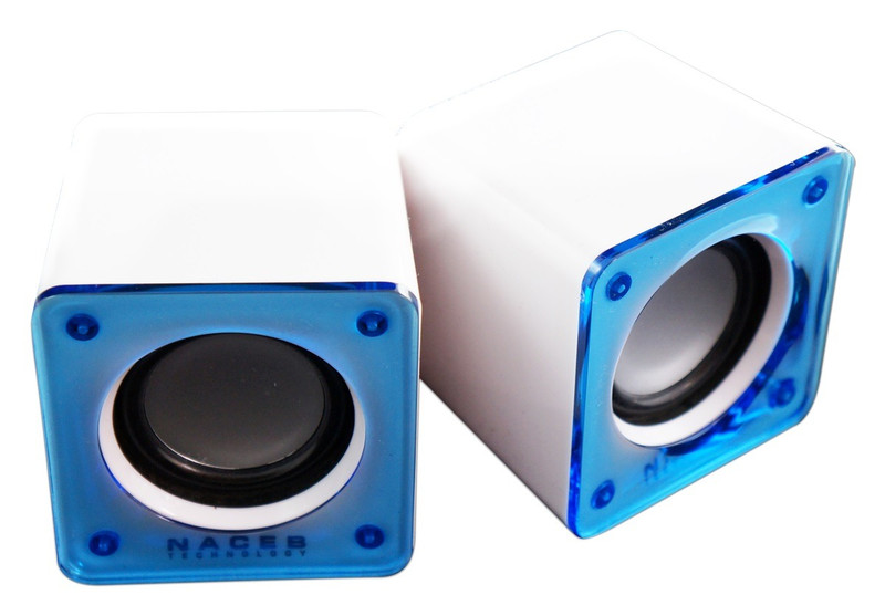 Naceb Technology NA-105 Stereo 6W Cube Blue,White