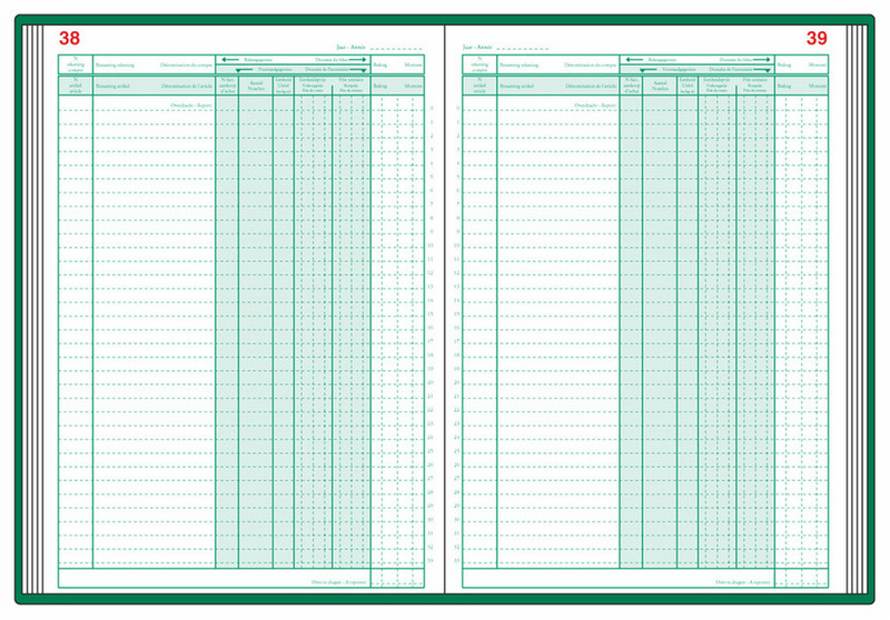 Strobbe 320891 accounting form/book